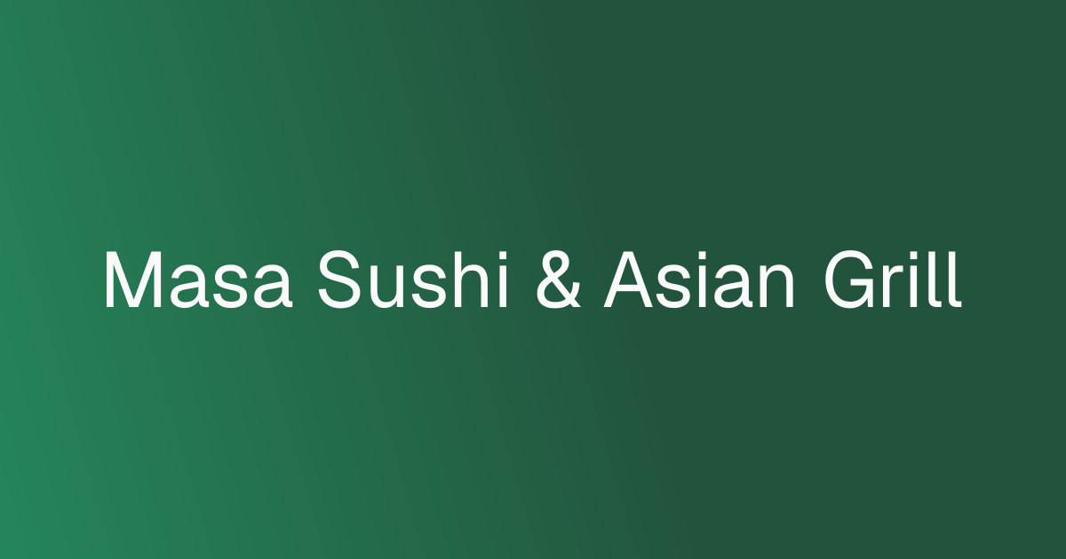 Masa Sushi & Asian Grill cover